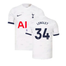 Youth 2023-2024 Tottenham LENGLET 34 Home White Authentic Jersey
