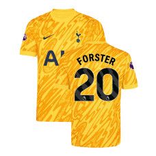 Tottenham Hotspur 2024-25 Goalkeeper Yellow 20 Forster Authentic Jersey
