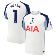 2025-2026 Tottenham Hotspur 1 Guglielmo Vicario Authentic White Home Jersey