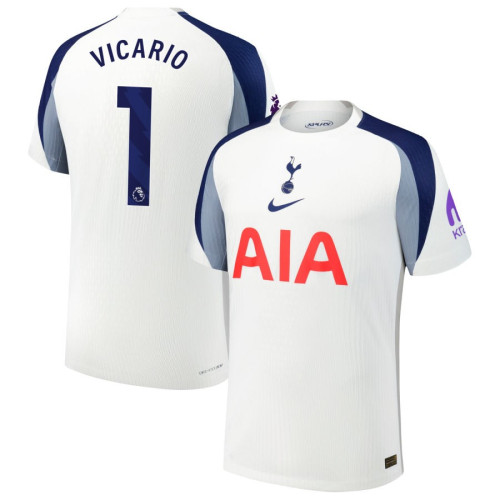 2025-2026 Tottenham Hotspur 1 Guglielmo Vicario Authentic White Home Jersey 2025-2026 Tottenham Hotspur 1 Guglielmo Vicario Authentic White Home Jersey