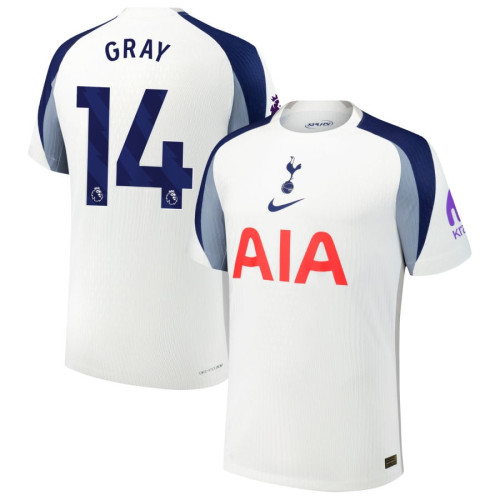 2025-2026 Tottenham Hotspur 14 Archie Gray Replica White Home Jersey 2025-2026 Tottenham Hotspur 14 Archie Gray Replica White Home Jersey
