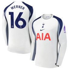 2025-2026 Tottenham Hotspur 16 Timo Werner Authentic White Home Long Sleeve Jersey 2025-2026 Tottenham Hotspur 16 Timo Werner Authentic White Home Long Sleeve Jersey