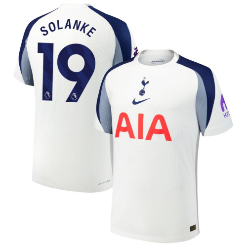 2025-2026 Tottenham Hotspur 19 Dominic Solanke Authentic White Home Jersey 2025-2026 Tottenham Hotspur 19 Dominic Solanke Authentic White Home Jersey