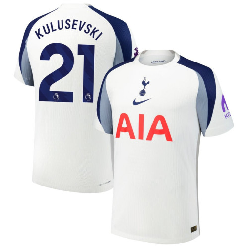 2025-2026 Tottenham Hotspur 21 Dejan Kulusevski Authentic White Home Jersey 2025-2026 Tottenham Hotspur 21 Dejan Kulusevski Authentic White Home Jersey