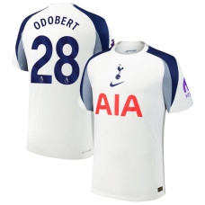 2025-2026 Tottenham Hotspur 28 Wilson Odobert Authentic White Home Jersey 2025-2026 Tottenham Hotspur 28 Wilson Odobert Authentic White Home Jersey