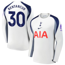 2025-2026 Tottenham Hotspur 30 Rodrigo Bentancur Replica White Home Long Sleeve Jersey 2025-2026 Tottenham Hotspur 30 Rodrigo Bentancur Replica White Home Long Sleeve Jersey