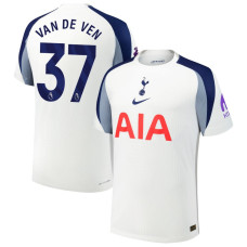 2025-2026 Tottenham Hotspur 37 Micky Van De Ven Authentic White Home Jersey 2025-2026 Tottenham Hotspur 37 Micky Van De Ven Authentic White Home Jersey