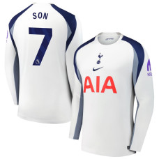 2025-2026 Tottenham Hotspur 7 Son Heung-Min Son Replica White Home Long Sleeve Jersey