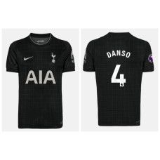 2025-2026 Tottenham Hotspur DANSO - 4 Authentic Black Away Jersey