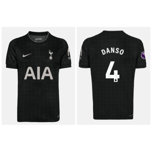 2025-2026 Tottenham Hotspur DANSO - 4 Authentic Black Away Jersey 2025-2026 Tottenham Hotspur DANSO - 4 Authentic Black Away Jersey