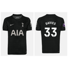 2025-2026 Tottenham Hotspur DAVIES - 33 Authentic Black Away Jersey