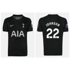 2025-2026 Tottenham Hotspur JOHNSON - 22 Authentic Black Away Jersey 2025-2026 Tottenham Hotspur JOHNSON - 22 Authentic Black Away Jersey