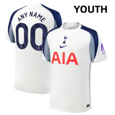 Youth Customize 2025-2026 Tottenham Hotspur Authentic White Home Jersey