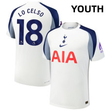 Youth 2025-2026 Tottenham Hotspur 18 Giovani Lo Celso Replica White Home Jersey