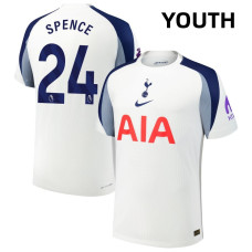 Youth 2025-2026 Tottenham Hotspur 24 Djed Spence Authentic White Home Jersey Youth 2025-2026 Tottenham Hotspur 24 Djed Spence Authentic White Home Jersey