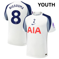 Youth 2025-2026 Tottenham Hotspur 8 Yves Bissouma Authentic White Home Jersey