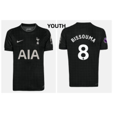 Youth 2025-2026 Tottenham Hotspur BISSOUMA - 8 Authentic Black Away Jersey