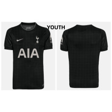 Youth 2025-2026 Tottenham Hotspur Authentic Black Away Jersey