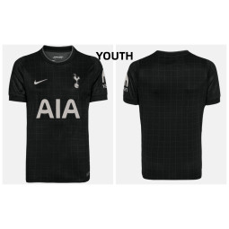 Youth Customize 2025-2026 Tottenham Hotspur Replica Black Away Jersey