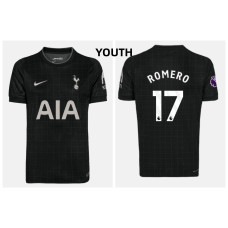 Youth 2025-2026 Tottenham Hotspur ROMERO - 17 Authentic Black Away Jersey Youth 2025-2026 Tottenham Hotspur ROMERO - 17 Authentic Black Away Jersey