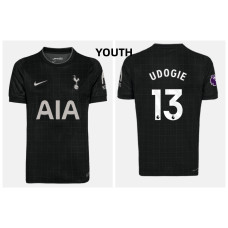 Youth 2025-2026 Tottenham Hotspur UDOGIE - 13 Authentic Black Away Jersey Youth 2025-2026 Tottenham Hotspur UDOGIE - 13 Authentic Black Away Jersey