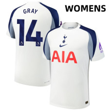 Women's 2025-2026 Tottenham Hotspur 14 Archie Gray Authentic White Home Jersey Women's 2025-2026 Tottenham Hotspur 14 Archie Gray Authentic White Home Jersey