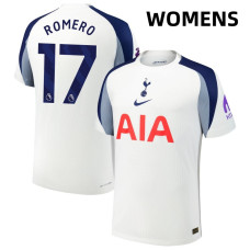 Women's 2025-2026 Tottenham Hotspur 17 Cristian Romero Authentic White Home Jersey