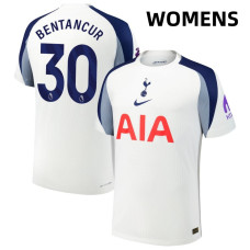 Women's 2025-2026 Tottenham Hotspur 30 Rodrigo Bentancur Authentic White Home Jersey