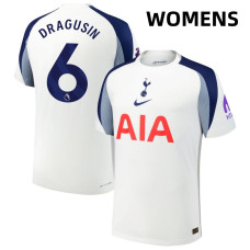 Women's 2025-2026 Tottenham Hotspur 6 Radu Dragusin Authentic White Home Jersey