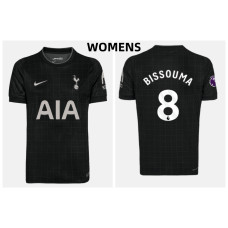 Women's 2025-2026 Tottenham Hotspur BISSOUMA - 8 Authentic Black Away Jersey