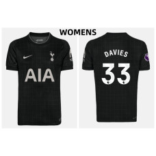 Women's 2025-2026 Tottenham Hotspur DAVIES - 33 Replica Black Away Jersey