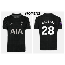 Women's 2025-2026 Tottenham Hotspur ODOBERT - 28 Authentic Black Away Jersey