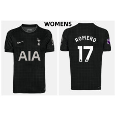 Women's 2025-2026 Tottenham Hotspur ROMERO - 17 Authentic Black Away Jersey Women's 2025-2026 Tottenham Hotspur ROMERO - 17 Authentic Black Away Jersey