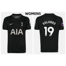 Women's 2025-2026 Tottenham Hotspur SOLANKE - 19 Authentic Black Away Jersey Women's 2025-2026 Tottenham Hotspur SOLANKE - 19 Authentic Black Away Jersey