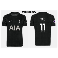 Women's 2025-2026 Tottenham Hotspur TEL - 11 Authentic Black Away Jersey